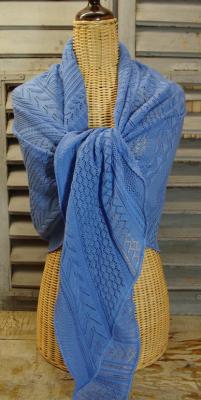 Dreiecktuch Vanessa Azur, Invero, Baumwolle unifarben